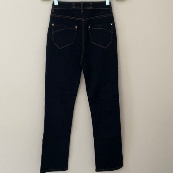 KAREN MILLEN NEW WITH TAGS DARK DENIM JEANS SIZE 2 STRAIGHT FIT - Picture 7 of 10